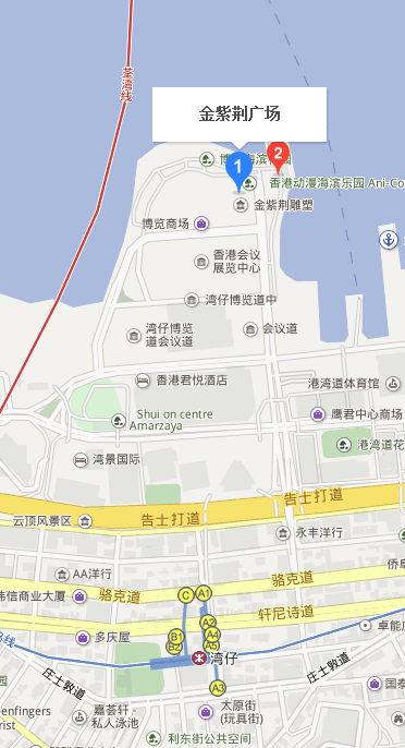 在香港从佐敦地铁站如何前往维多利亚港和金紫荆广场（紫荆广场地铁几号出口）