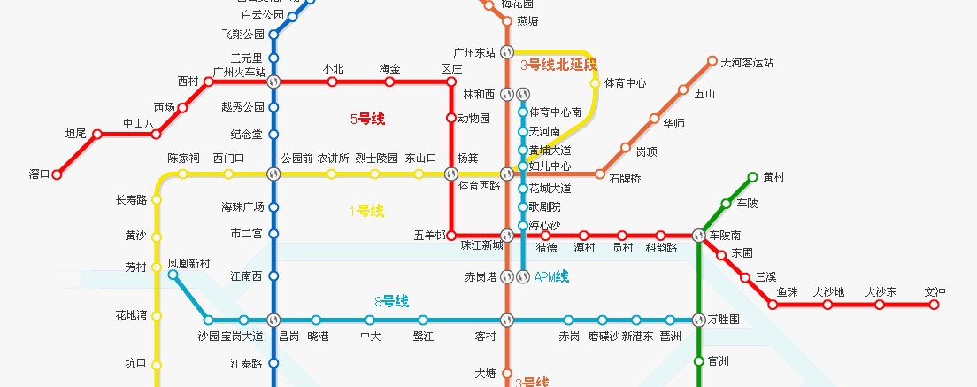 广州地铁5号线路图（广州地铁五号线时间表和路线图）