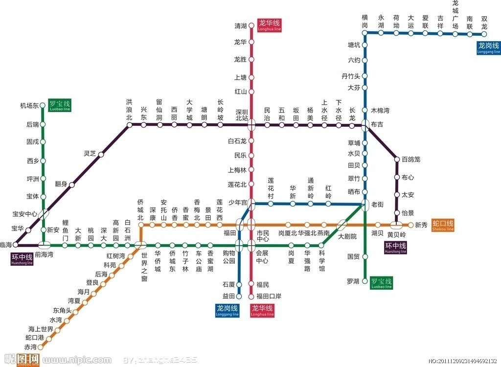 深圳地铁线路图（深圳地铁2017图片）
