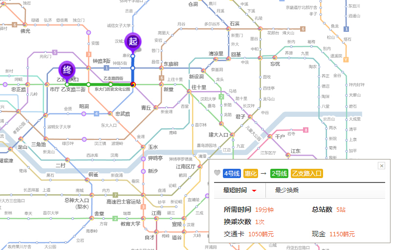 首尔明洞的地铁站入口在哪靠近哪个地方（首尔蚕室地铁四号出口）