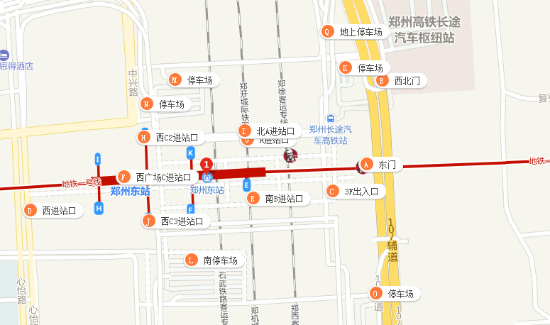 郑州地铁1号线二七广场站出站口有几个（郑州火车站东南出站口有地铁吗）