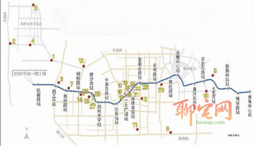 请我一个郑州地铁一号线最新的线路图（郑州地铁三号线线路图）