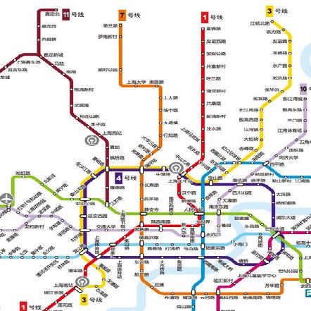 上海地铁7号线线路图（上海3号4号地铁线路图最新版）