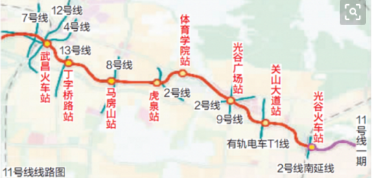 武汉地铁11号线的站点设置（武汉11号地铁线路图换乘）