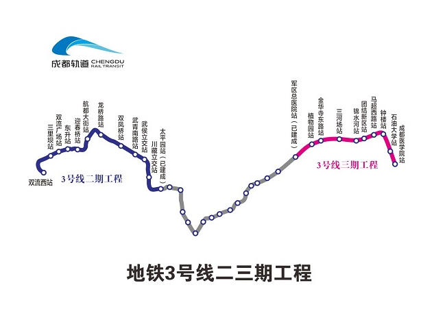 成都地铁三号线有哪些站点（成都地铁3号线二期线路图）