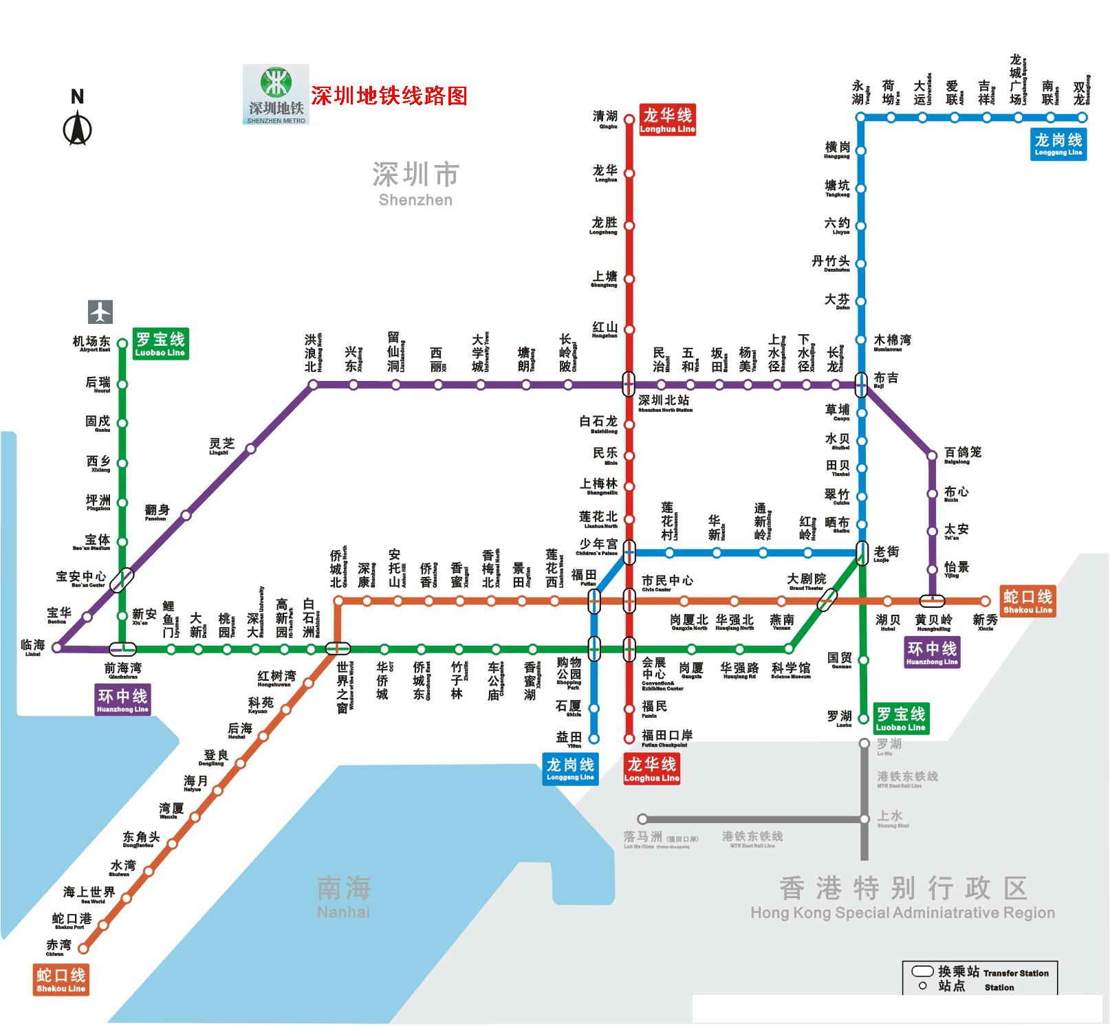 深圳地铁路线图（深圳地铁1315号线线路图）