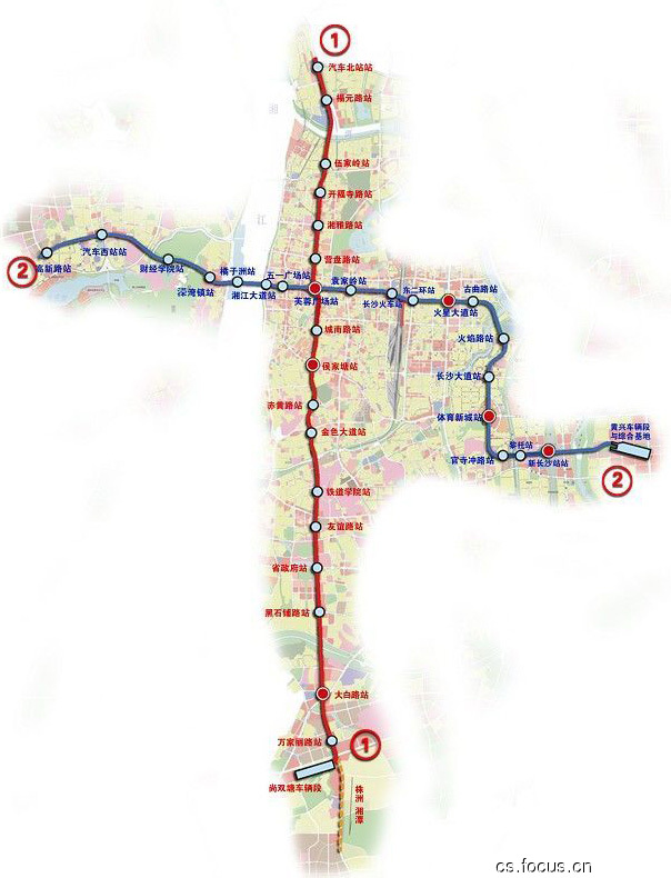 求长沙地铁的线路图 与各个站点的位置图急用！！！！（长沙五号地铁线线路和站点）