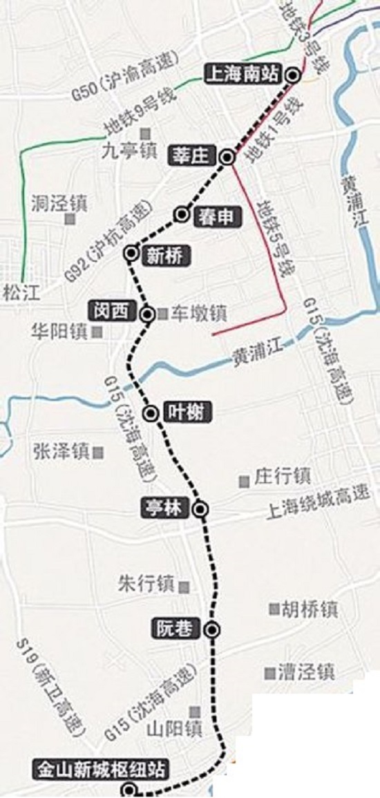 上海22号线地铁线路图（上海地铁线22号线）